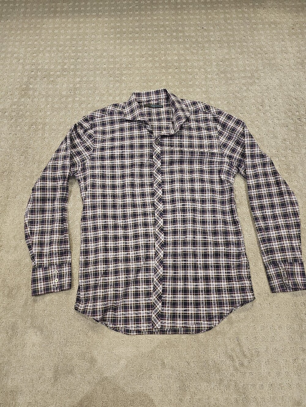 Zachary Prell Plaid Print Button Up, Size XL
